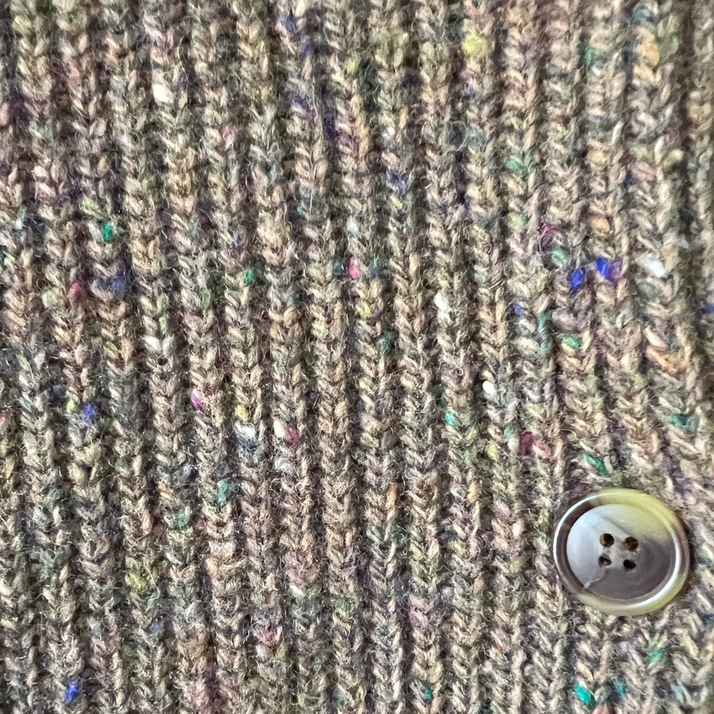 J. Jill Brown Ribbed Knit Button-Front Jacket - Picture 2 of 5